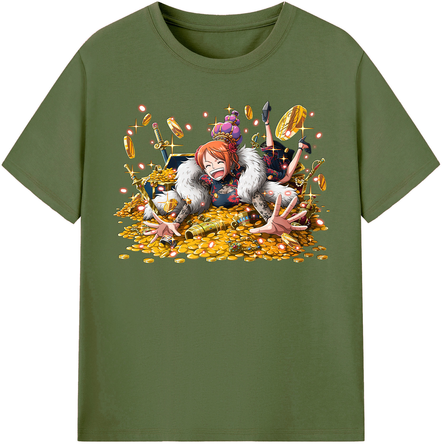 ワンピース ナミ ONE PIECE Nami 綿100％半袖Tシャツ（フロントプリント）